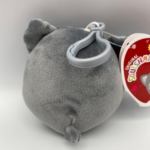 Squishmallow 3.5” Valentines Heart Eye Glasses Ryan Husky Clip On Keychain- NWT - Picture 6 of 7